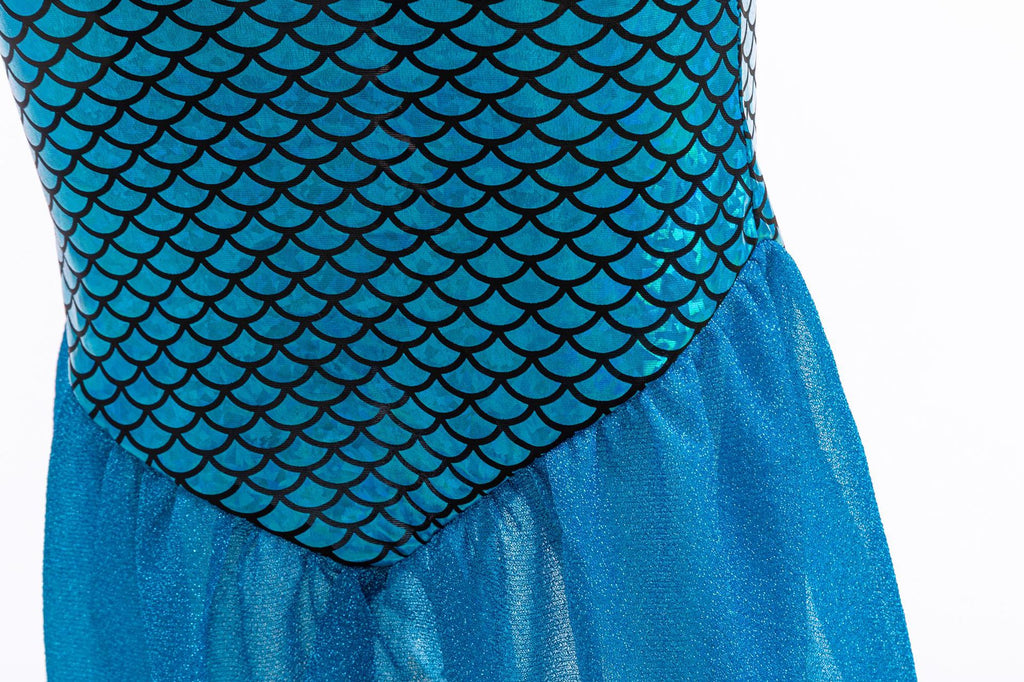 Girls Mermaid Little Flying Sleeves Sequin Dress Children Baby Fashionable Sleeveless Princess Dress Baby Fishtail Long Dress